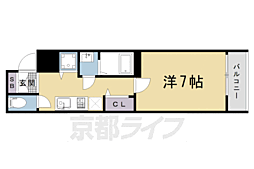 アドバンス京都烏丸町 1Kの間取図画像