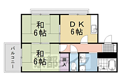 アネックスいまざと1号 2DKの間取図画像