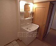 独立洗面台。脱衣所も広いです