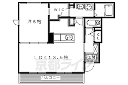 パインオーク4 1LDKの間取図画像
