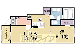ベラーノ II 1LDKの間取図画像
