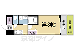 ベラジオ雅び京都洛北ガーデン 1Kの間取図画像
