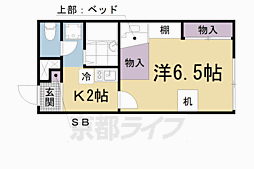 レオパレス日吉 1Kの間取図画像