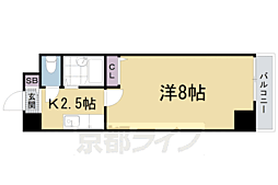 エム・アイキャッスル 1Kの間取図画像