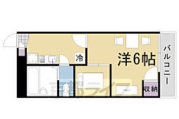 レオパレス雅 1Kの間取図画像