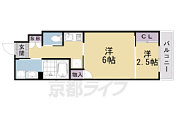 アクアプレイス京都聚楽第 2Kの間取図画像