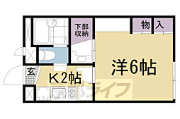 レオパレスサニーコート 1Kの間取図画像