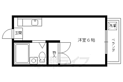 ヒルズ長岡天神 1Kの間取図画像