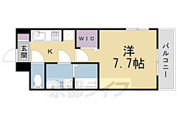 ボヌール 1Kの間取図画像