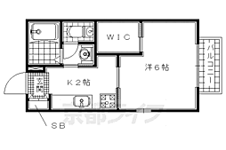 山手カルチェ 1Kの間取図画像