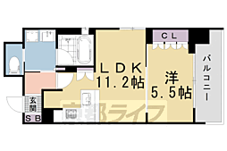 リーガル京都西陣2 1LDKの間取図画像