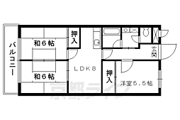 コーポみむろ 3LDKの間取図画像