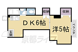 牧マンション 1DKの間取図画像