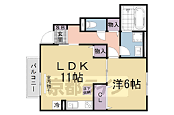 クレインハウス 1LDKの間取図画像