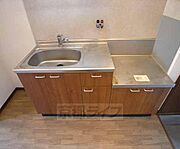 2口コンロ設置可のキッチン。