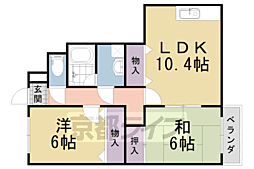 グリーンヒル冨田 2LDKの間取図画像