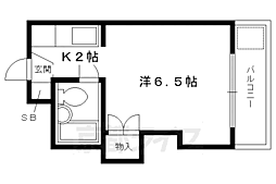 光陽ハイツ 1Kの間取図画像