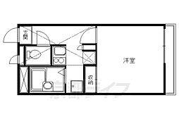 レオパレス高瀬川 1Kの間取図画像