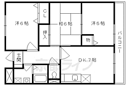 セブンヴェル 3DKの間取図画像