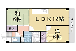 パレス金ケ原 2LDKの間取図画像