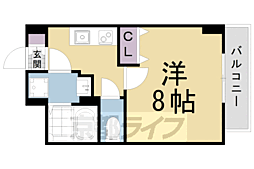 アドバンス京都アクィラ 1Kの間取図画像
