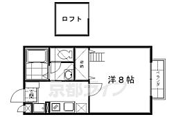 パステルコート 1Kの間取図画像