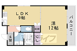 シャンドール東野 1LDKの間取図画像