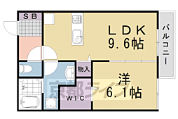 パインコート 1LDKの間取図画像