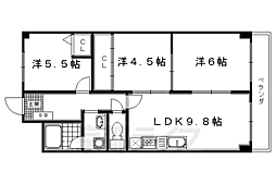 ロイヤルハイツ 3LDKの間取図画像