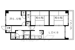 サンパレス山本 3LDKの間取図画像
