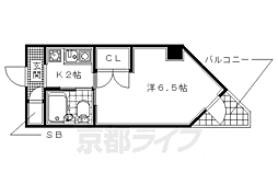 WytheAve.1 1Kの間取図画像