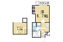 ラ・ビスタ桂 1Kの間取図画像