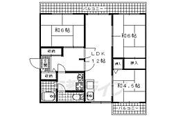 宇治おぐら住宅6棟 3LDKの間取図画像
