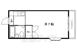 パレスJ 1Kの間取図画像