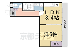 エクセル新十条 1DKの間取図画像