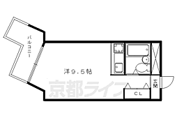 アベニールアサダ 1Kの間取図画像