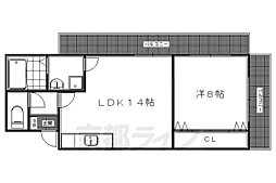 ファーストイワクラ 1LDKの間取図画像