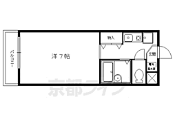 カラコルム東山 1Kの間取図画像