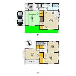 東武東上線 東松山駅 5kmの賃貸一戸建て 2階4LDKの間取り
