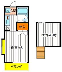 アーバン87 1Kの間取図画像