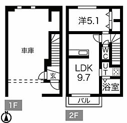 立川市一番町2丁目アパート 1LDKの間取図画像