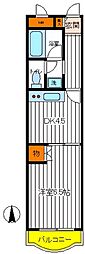 グローバル三井 1DKの間取図画像