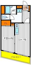 ネクストワン 1DKの間取図画像