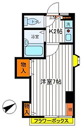 ビラスプレンドール 1Kの間取図画像