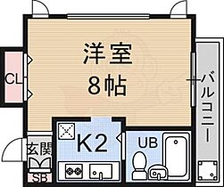 京都府京都市山科区東野中井ノ上町（賃貸マンション1K・2階・21.42㎡） その2