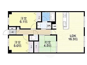 滋賀県大津市本宮２丁目（賃貸マンション3LDK・5階・69.30㎡） その2