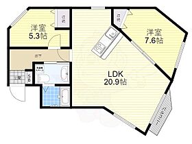 京都府京都市山科区大宅御所田町（賃貸マンション2LDK・3階・71.54㎡） その2