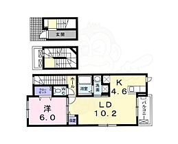 京都府京都市伏見区桃山町安芸山72番6号（賃貸アパート1LDK・3階・57.63㎡） その2