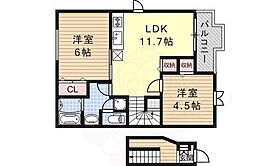 滋賀県大津市平津１丁目34番11号（賃貸アパート2LDK・2階・58.12㎡） その2