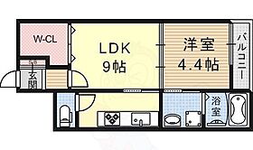 京都府京都市伏見区醍醐上ノ山町3番1号（賃貸マンション1LDK・1階・34.80㎡） その2